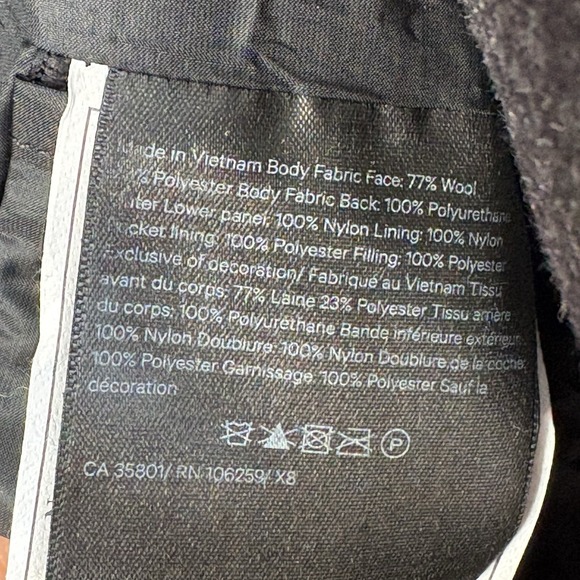 Lululemon Roam Far Wool Coat Heathered Black Gray Women's Size 10 - Picture 15 of 16